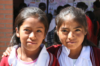 Two school girls from Yamparaez.